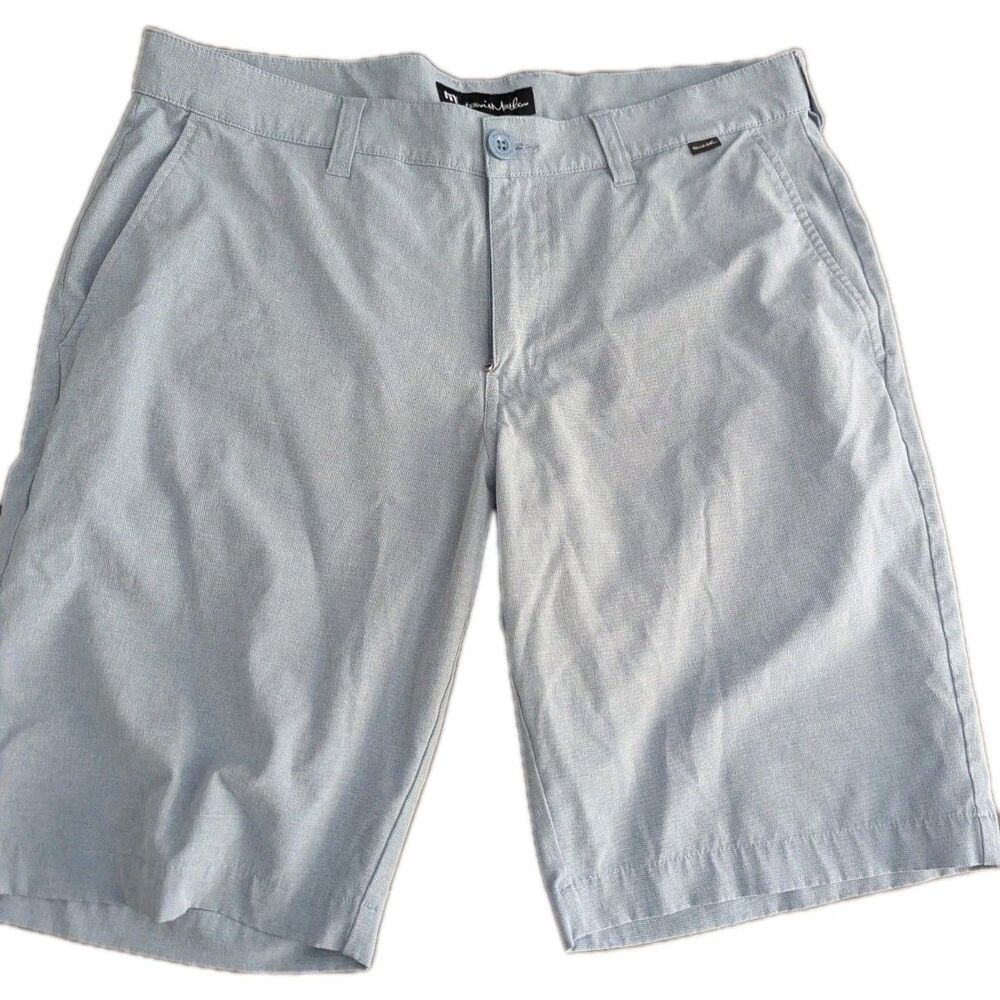 Travis‎ Mathew Men's Flat Front 33 Shorts Blue Waist 9" Inseam